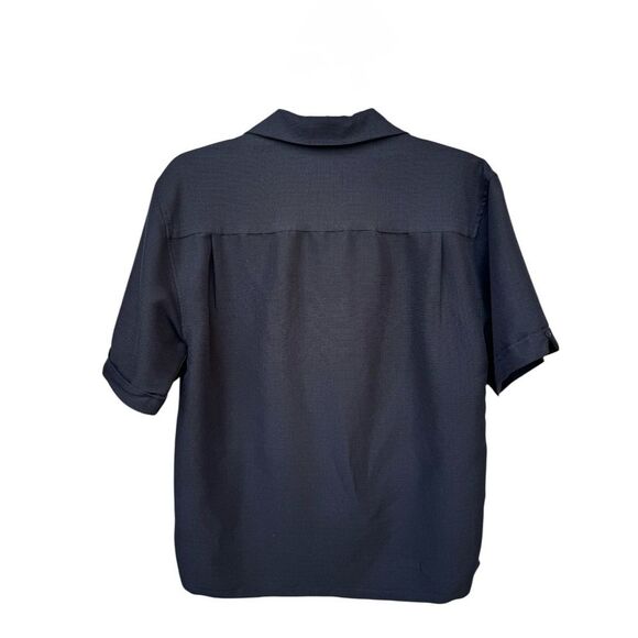 Cubavera Men’s Black Pleated Button-Down Cuban Style Shirt Small - Picture 2 of 3